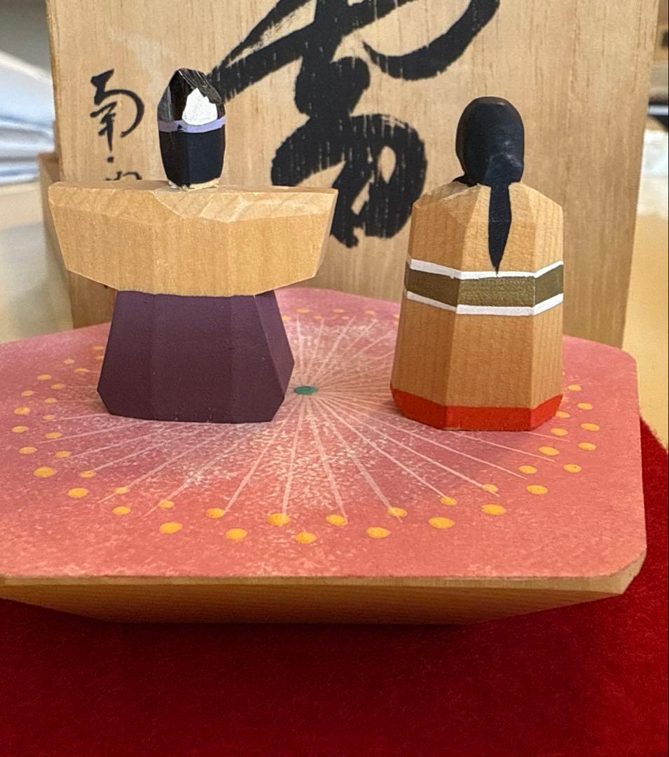 一刀彫 雛人形 【蕾】 桐箱入り