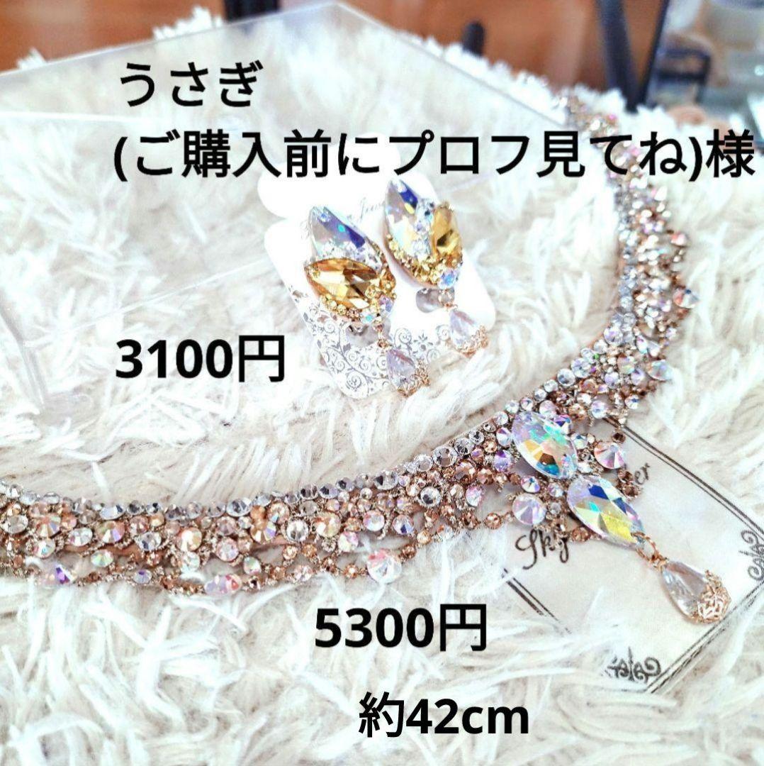 うさぎ(ご購入前にプロフ見てね)様　　 ネックレス 　イヤリング　社交ダンス