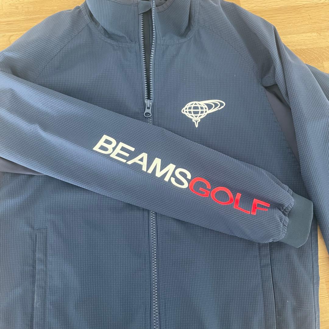 BEAMS GOLF ネイビーフルジップジャケット S