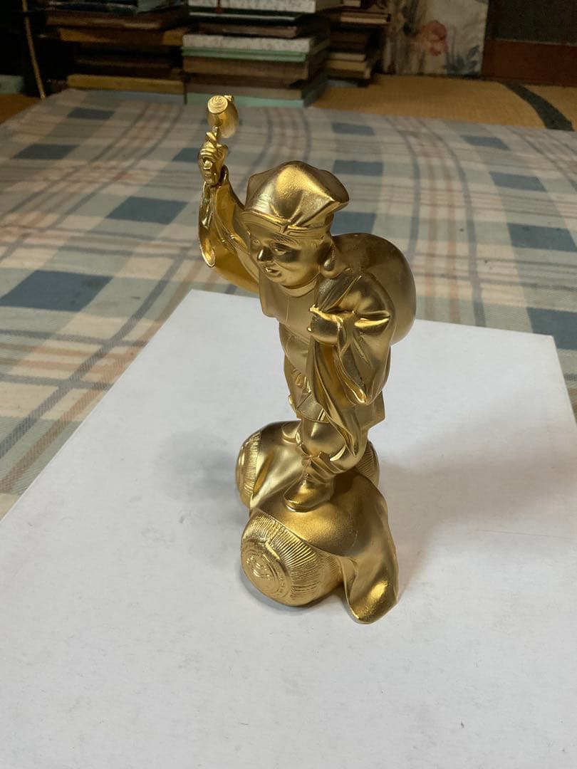 黄金の大黒様。縁起物。重さが有ります。【ケース無し、美品、24KGP製】。