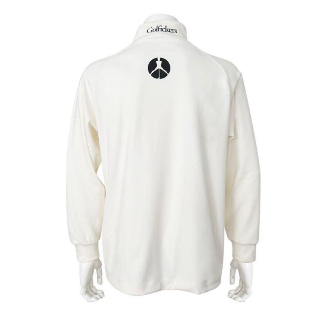 新品！暖かい ゴルフィッカーズ golfickers モックネック 白 XL