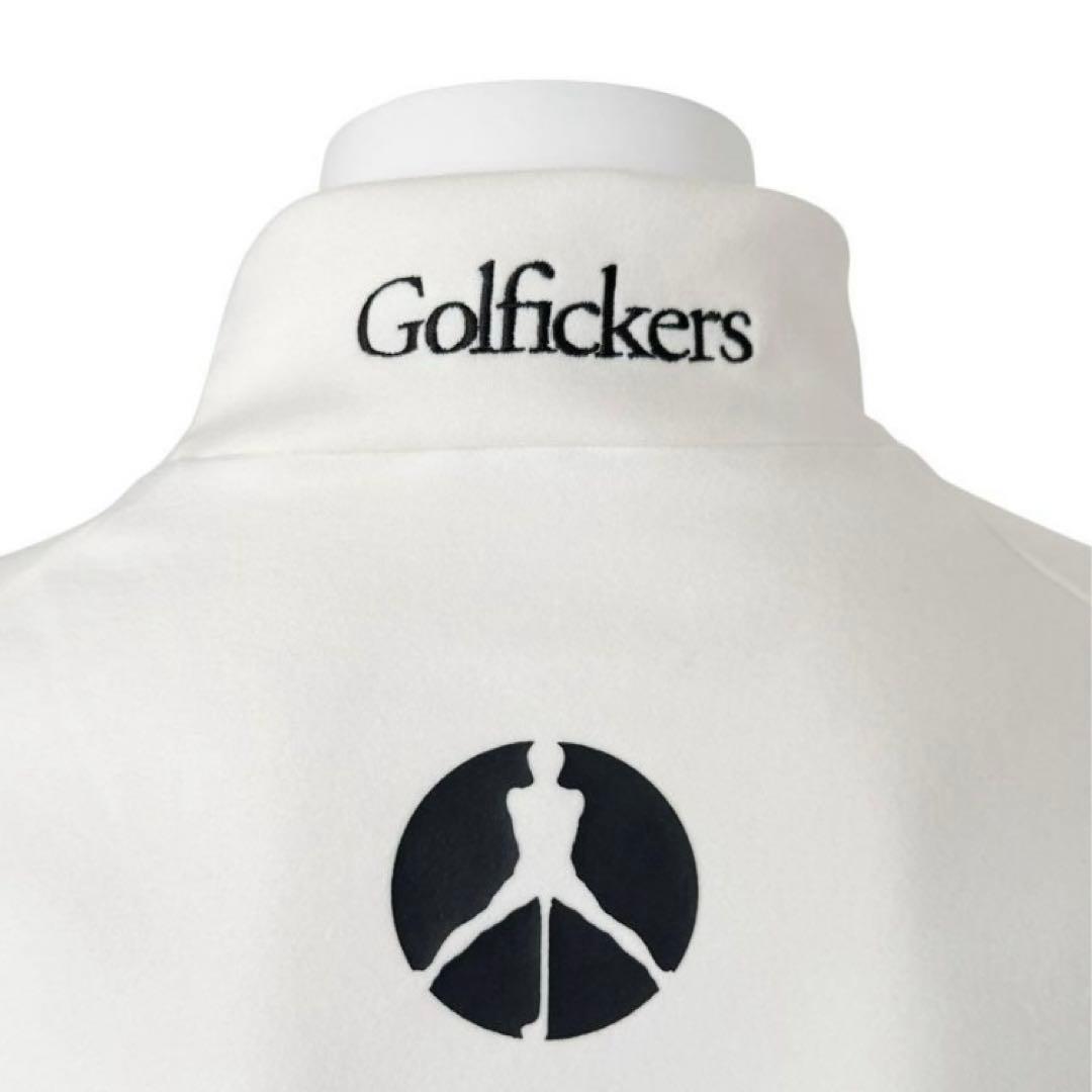 新品！暖かい ゴルフィッカーズ golfickers モックネック 白 XL