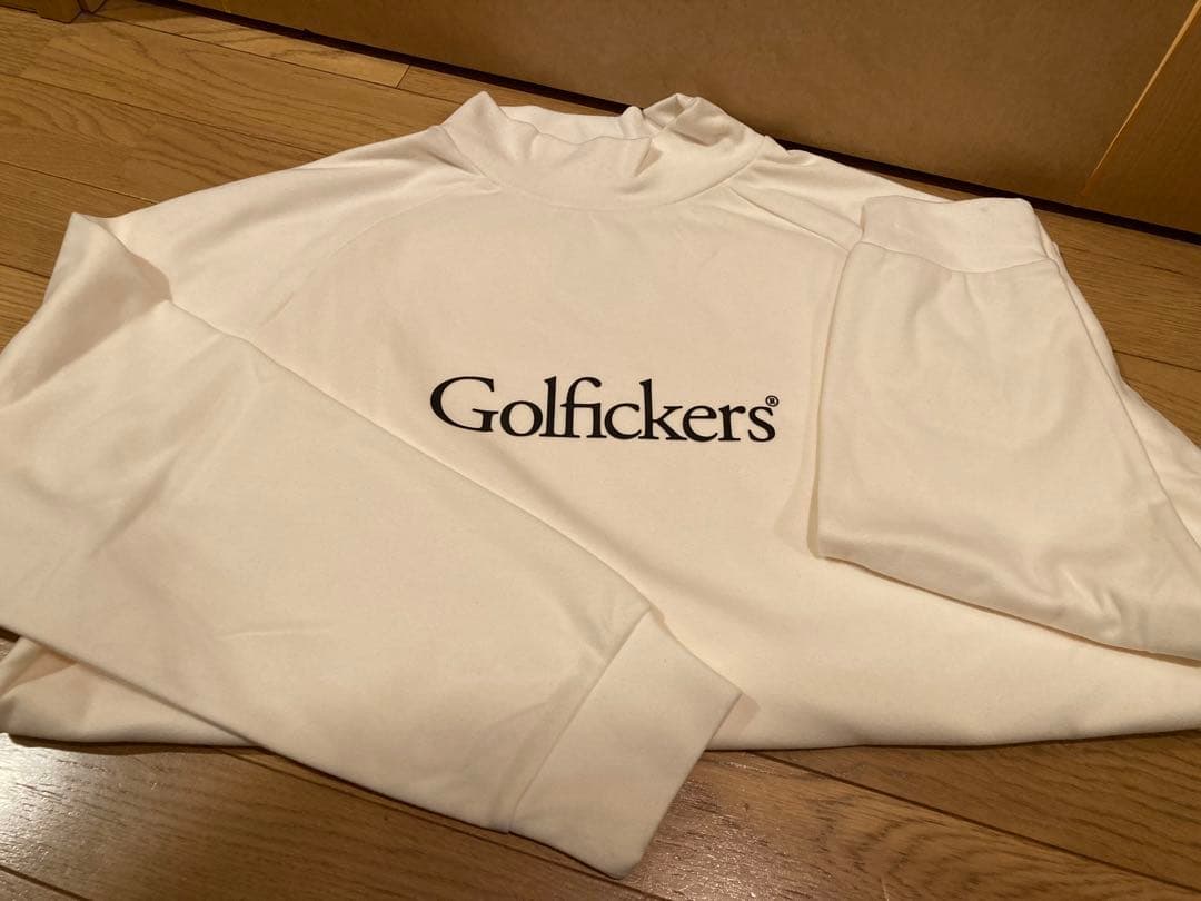 新品！暖かい ゴルフィッカーズ golfickers モックネック 白 XL