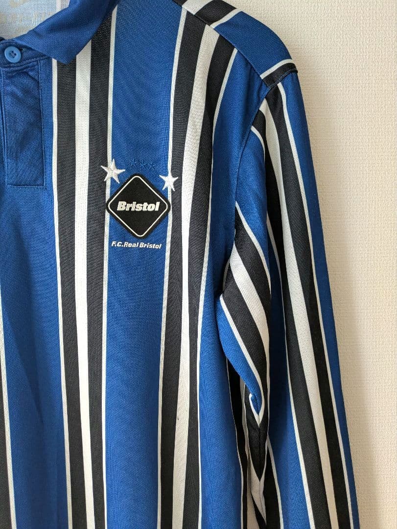 F.C.Real Bristol 長袖 ゲームシャツ XL ストライプ サッカー