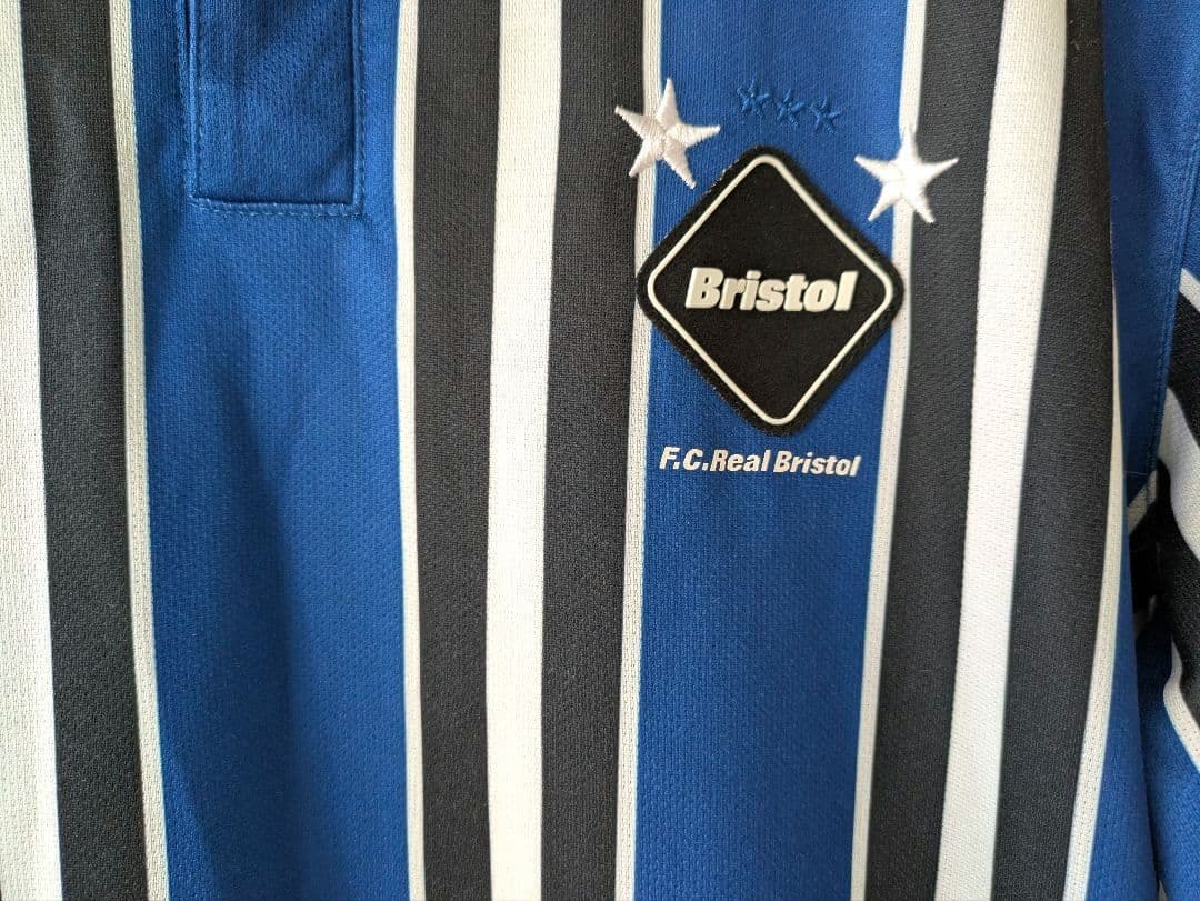 F.C.Real Bristol 長袖 ゲームシャツ XL ストライプ サッカー