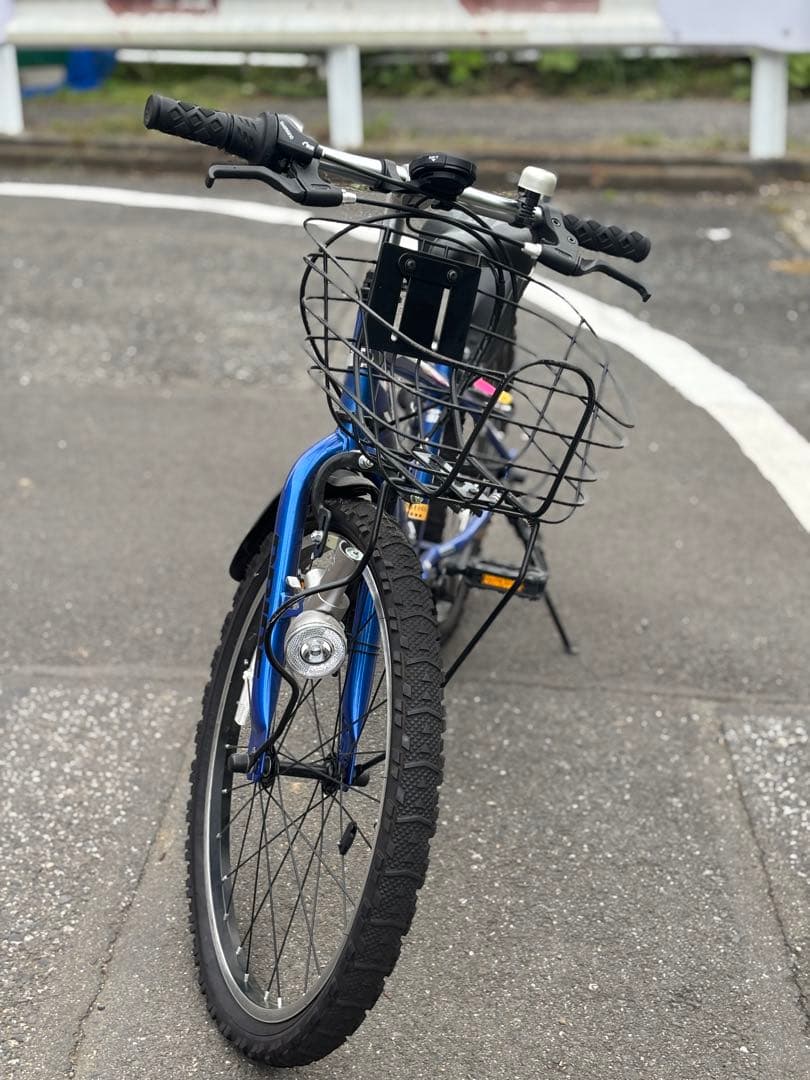 22 インチ　子供用　自転車　6段変速　青　ブルー