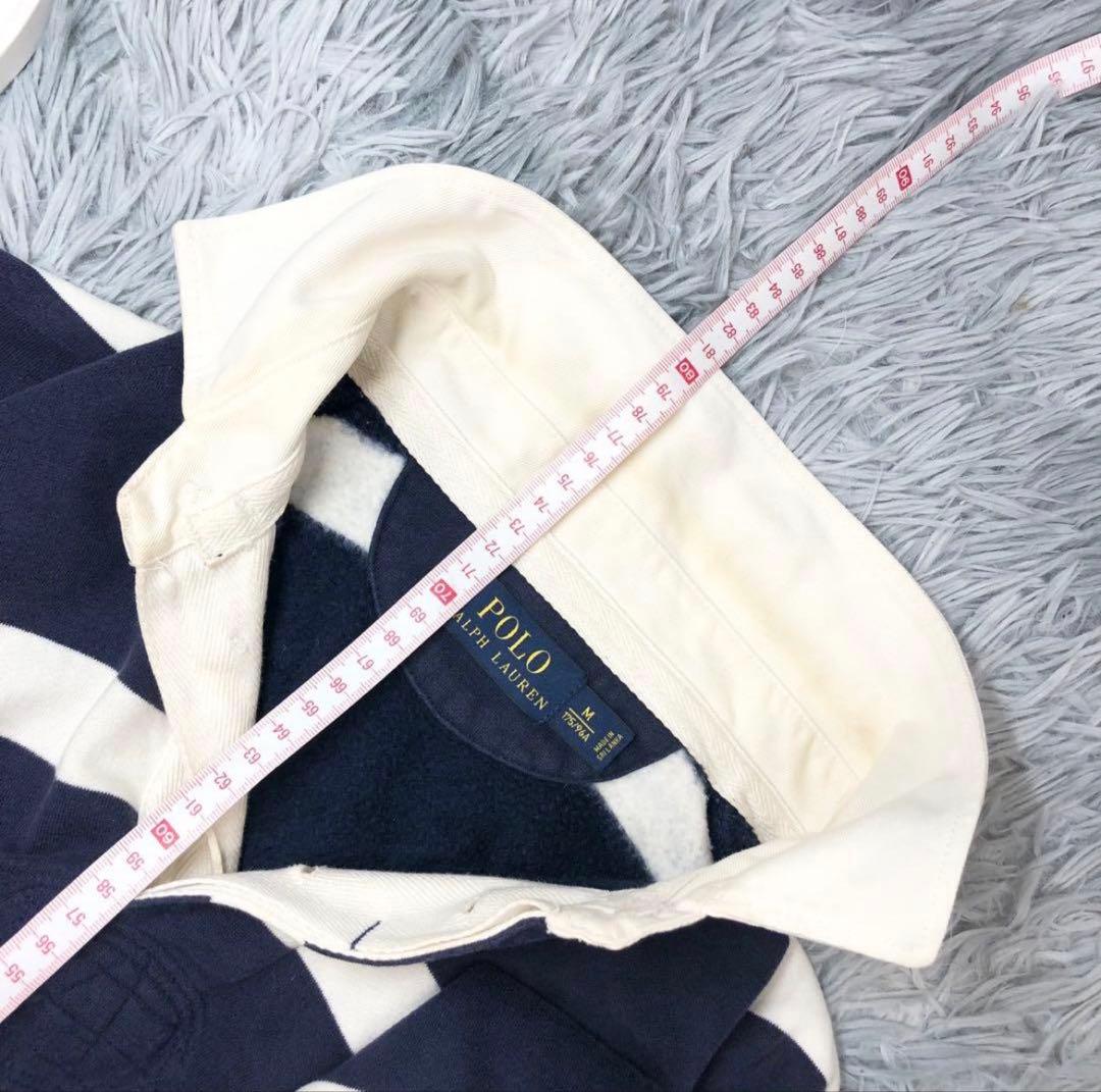 常田大希着用　Polo Ralph Lauren ラガーシャツ 紺白 ボーダー