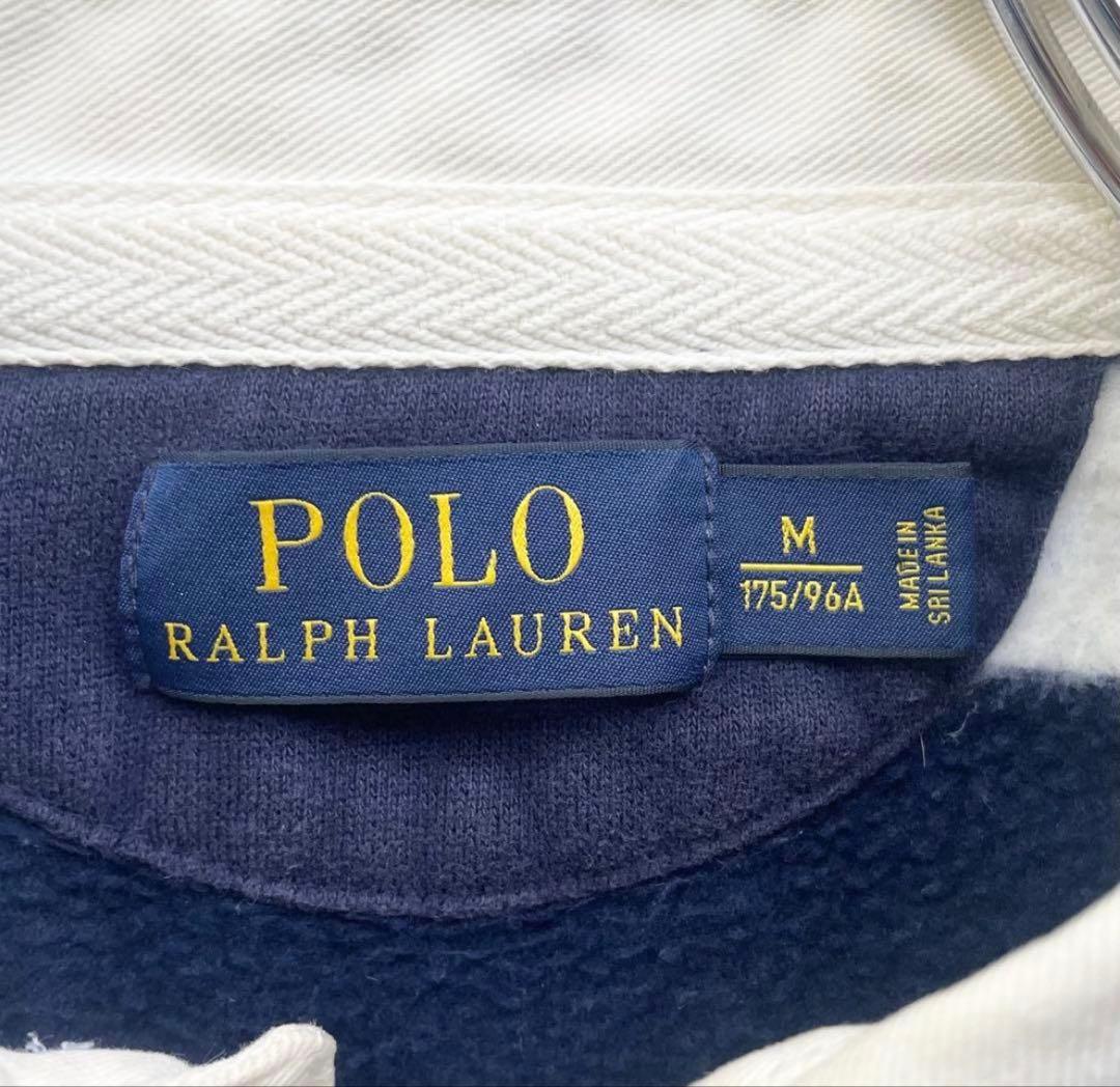 常田大希着用　Polo Ralph Lauren ラガーシャツ 紺白 ボーダー