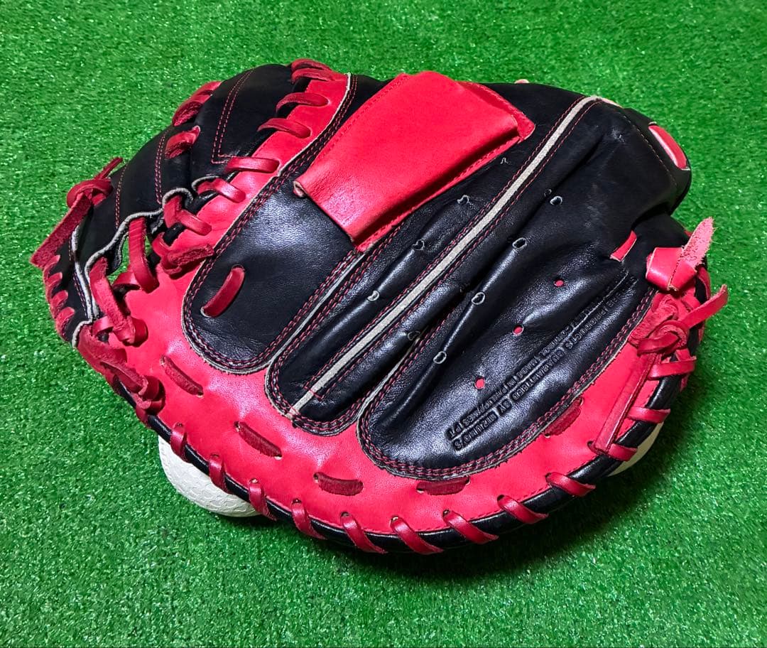 一般 軟式野球 キャッチャーミット ミズノ ビクトリーステージ 大人サイズ 赤黒