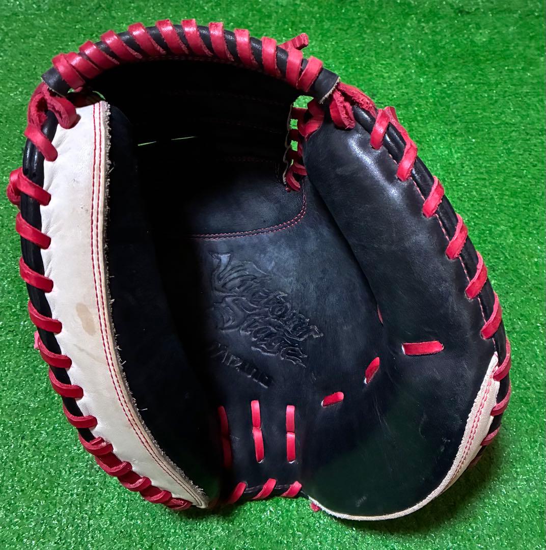 一般 軟式野球 キャッチャーミット ミズノ ビクトリーステージ 大人サイズ 赤黒