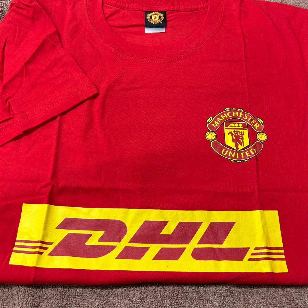 Manchester United Lサイズ DHL 赤シャツ 綿100％
