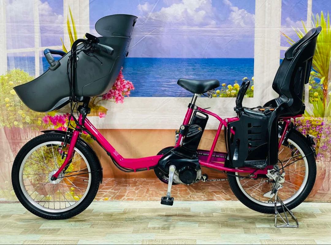 パナソニックギュット⭐️ピンク系！子供乗せ電動アシスト自転車Y1813