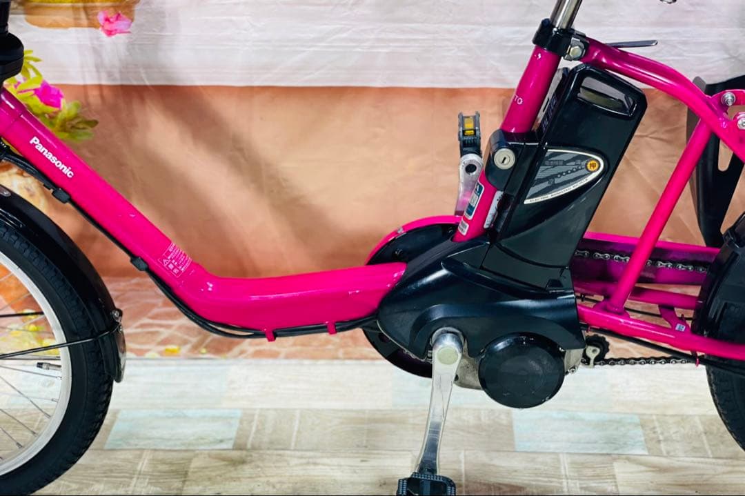 パナソニックギュット⭐️ピンク系！子供乗せ電動アシスト自転車Y1813