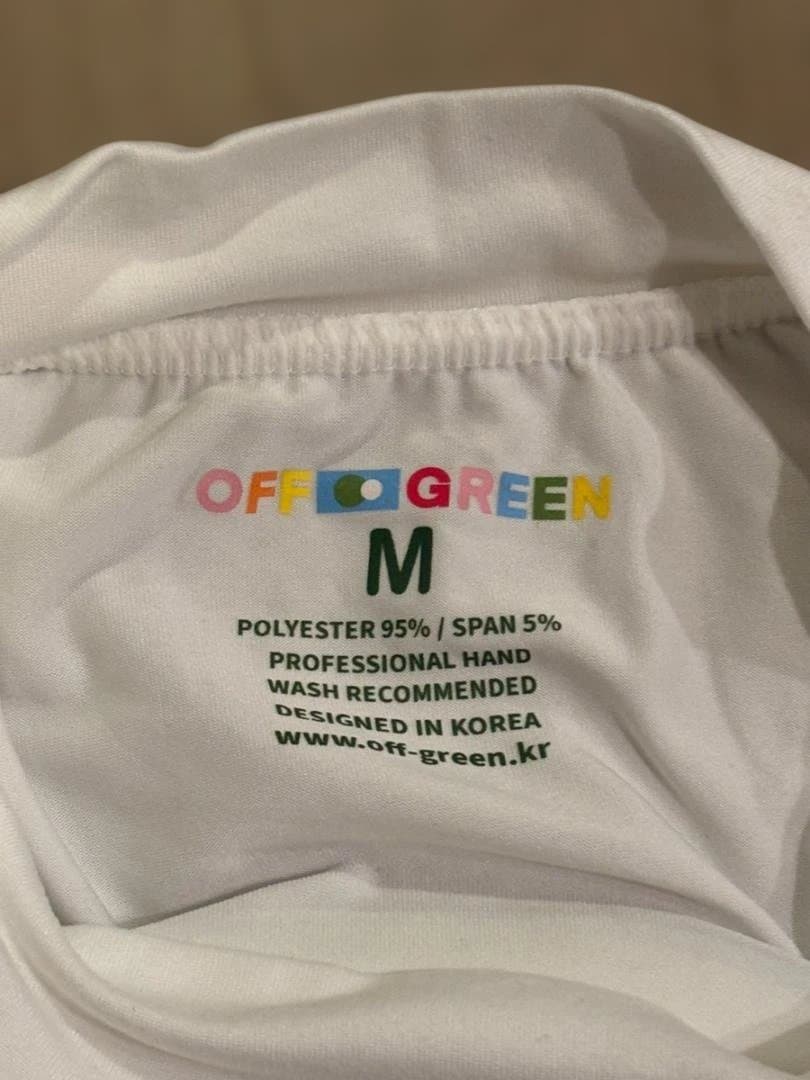 Off-Green モックネック Tシャツ オフグリーン