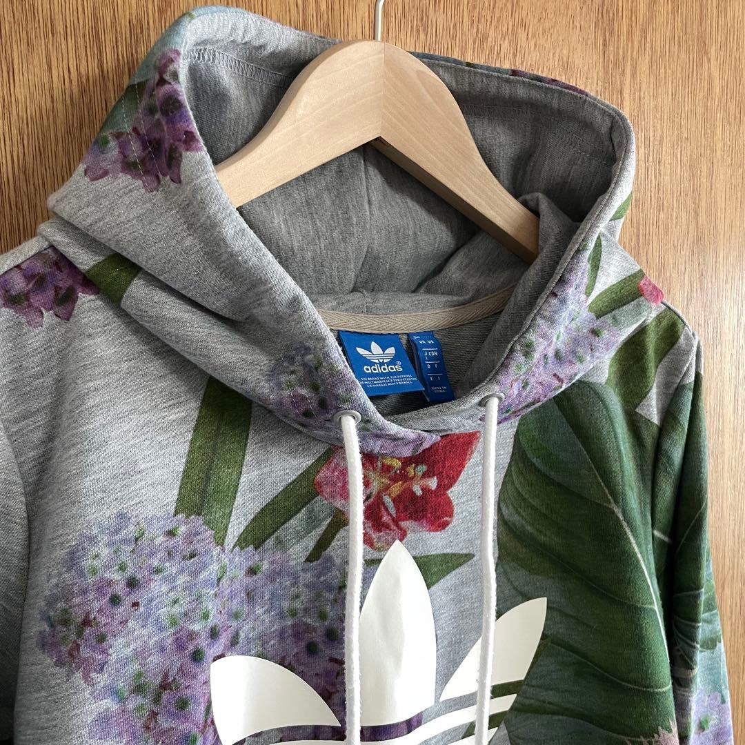 アディダス オリジナルス 花柄プリントスウェットパーカー Lサイズ adidas