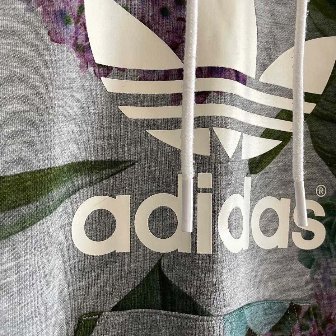 アディダス オリジナルス 花柄プリントスウェットパーカー Lサイズ adidas