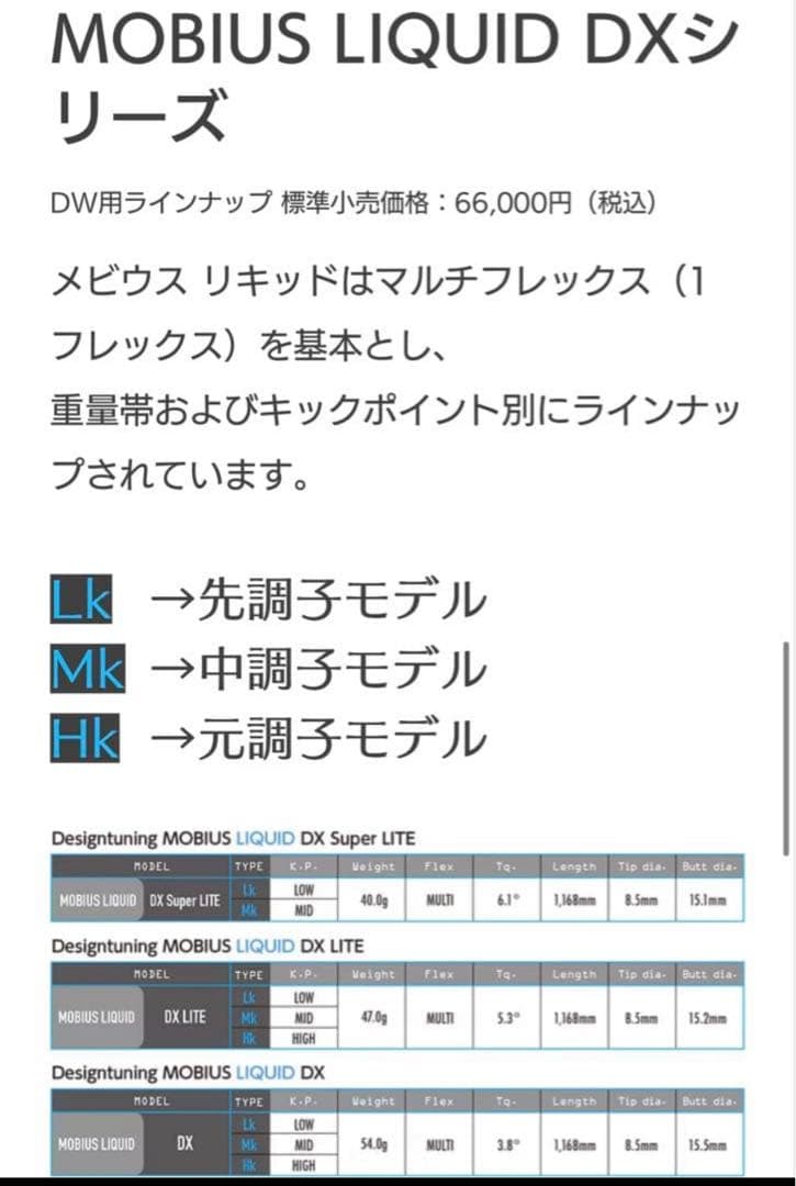 【ドライバー用】Designtuning MOBIUS LIQUID DX