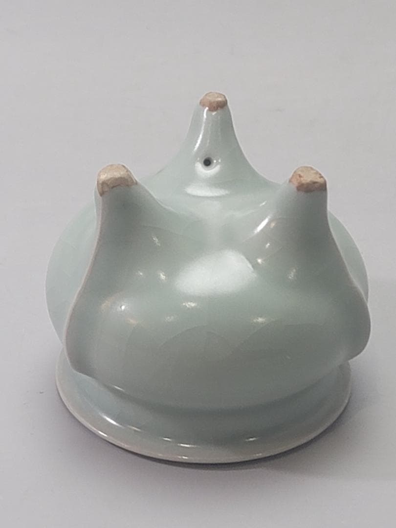 中国 青磁 三足 香炉 美品 DT640