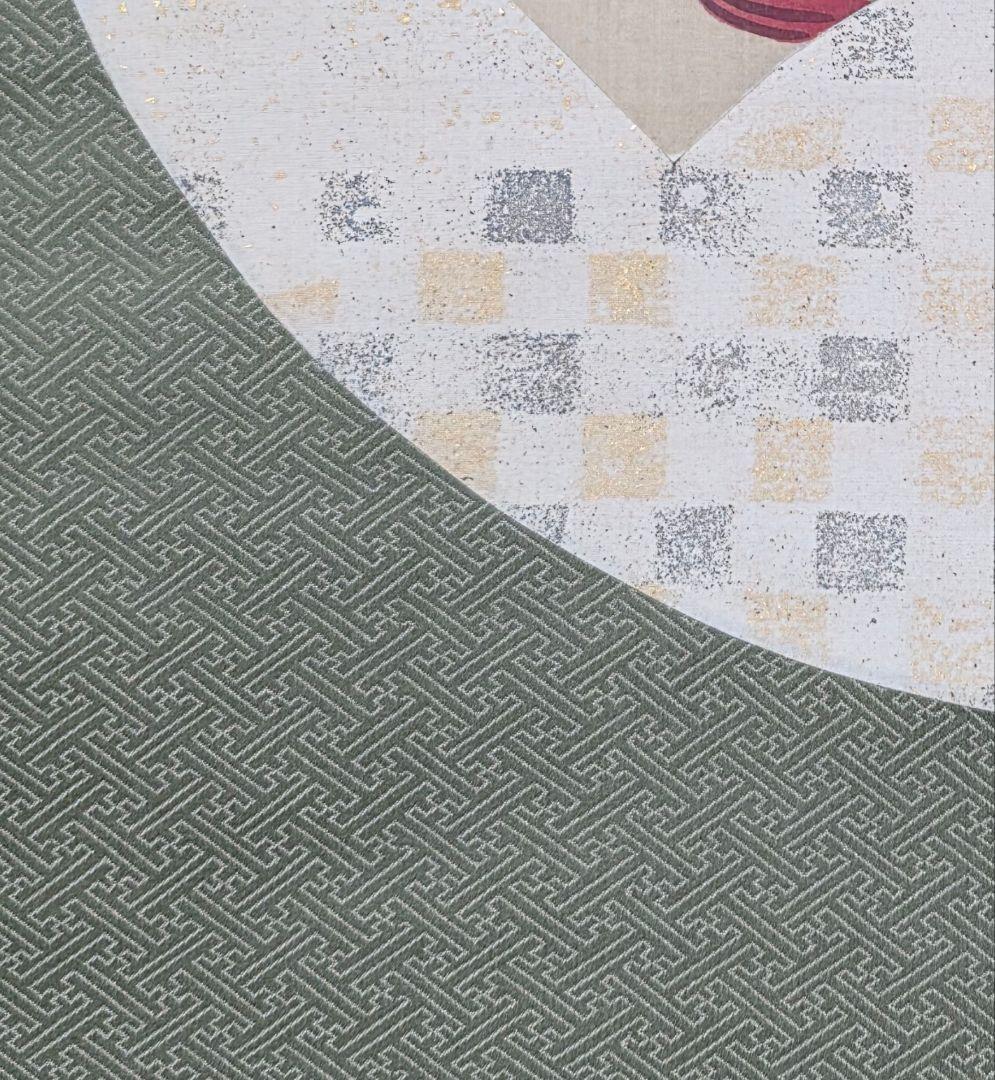 【福女図】川端玉章 748 おふくさん 川端茂章識箱 掛け軸 肉筆