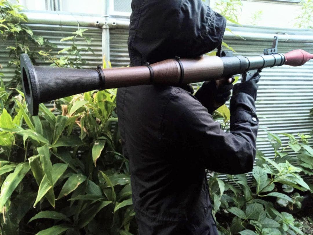 フルスクラッチ RPG-7 ロケットランチャー 3Dプリンター 成形 赤C