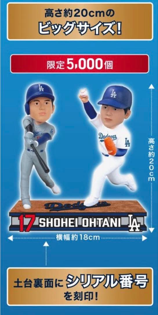 【5000個限定】大谷翔平 ボブルヘッド 二刀流 新品未開封 シリアルナンバー