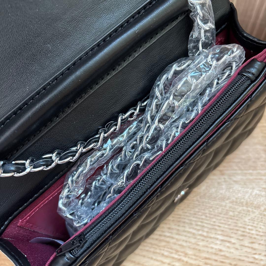 【美品】CHANEL ブラック キルティング ショルダーバッグ