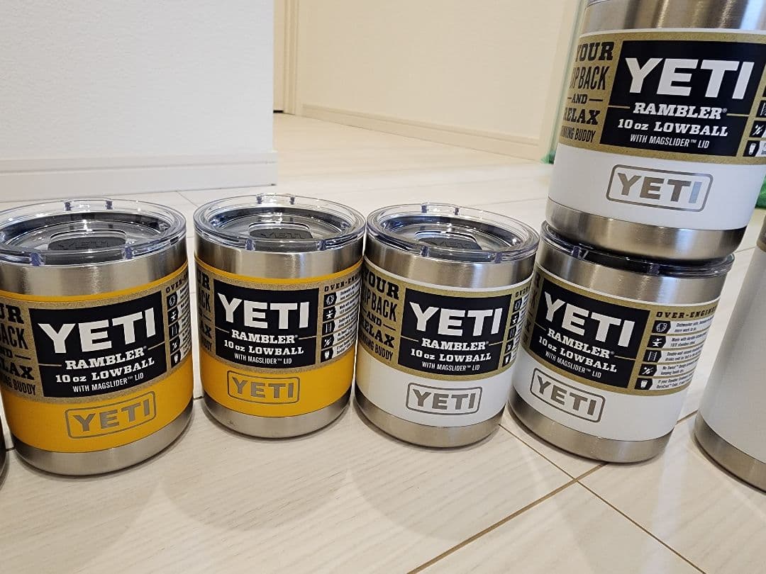 YETI Rambler 10 oz Lowball 9個セット蓋付+18oz