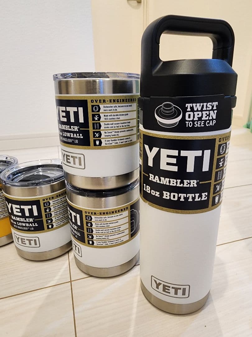 YETI Rambler 10 oz Lowball 9個セット蓋付+18oz