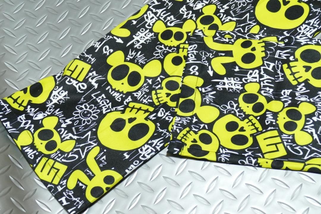 ★春ゴルフ★ラウドマウスゴルフ★ストレッチツイル柄パンツ★L★アニマルスカルズ