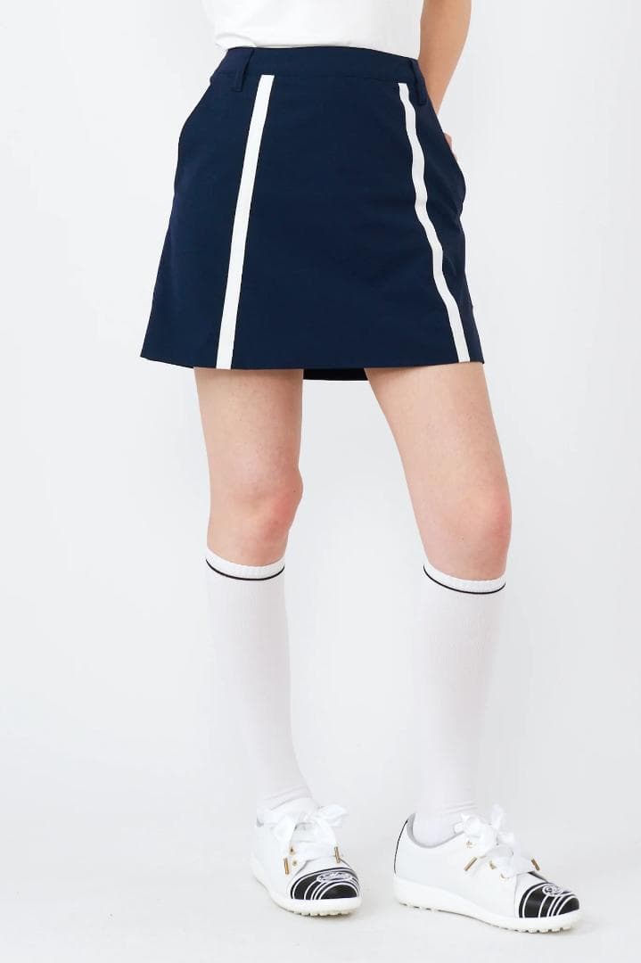 エムユースポーツ(M・U SPORTS) バイヤスラインスカート NVY38