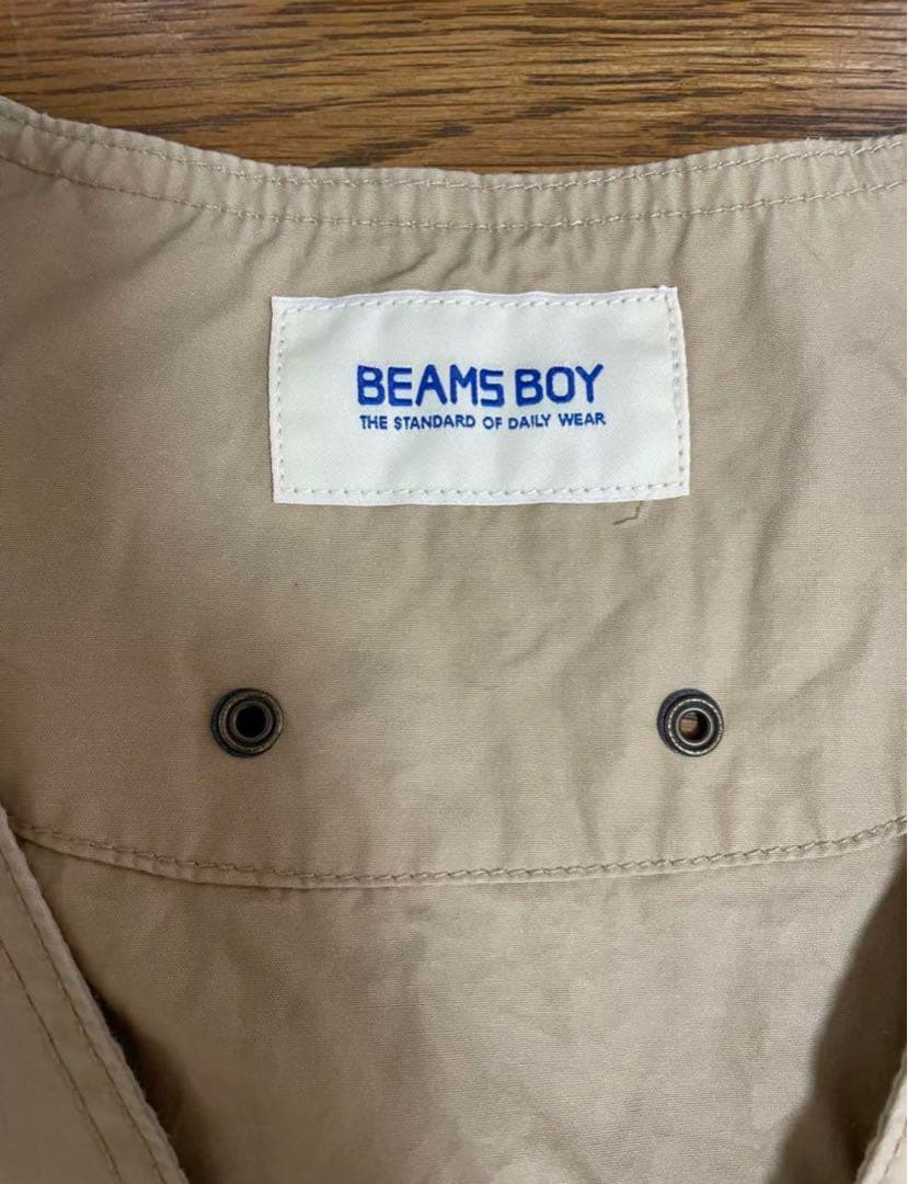 【新品タグ付き】BEAMS BOY フィッシングベストアウトドアベージュFREE