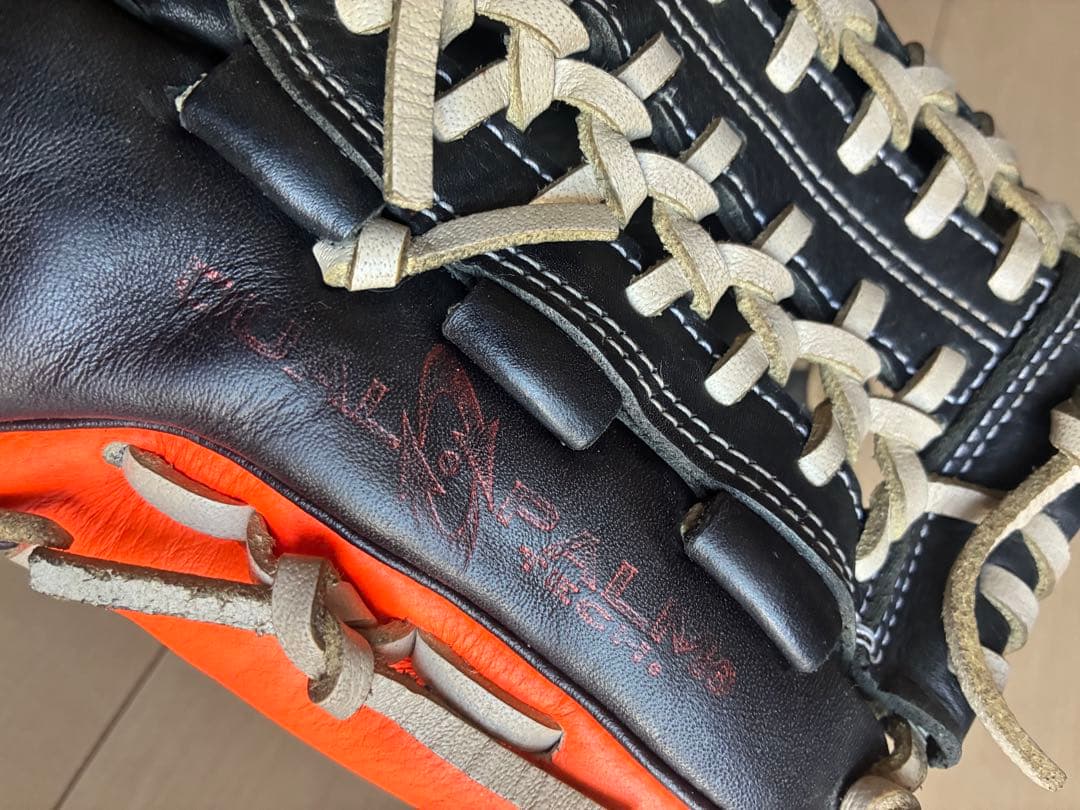 Rawlings 限定版 野球グローブ ブラック/オレンジ