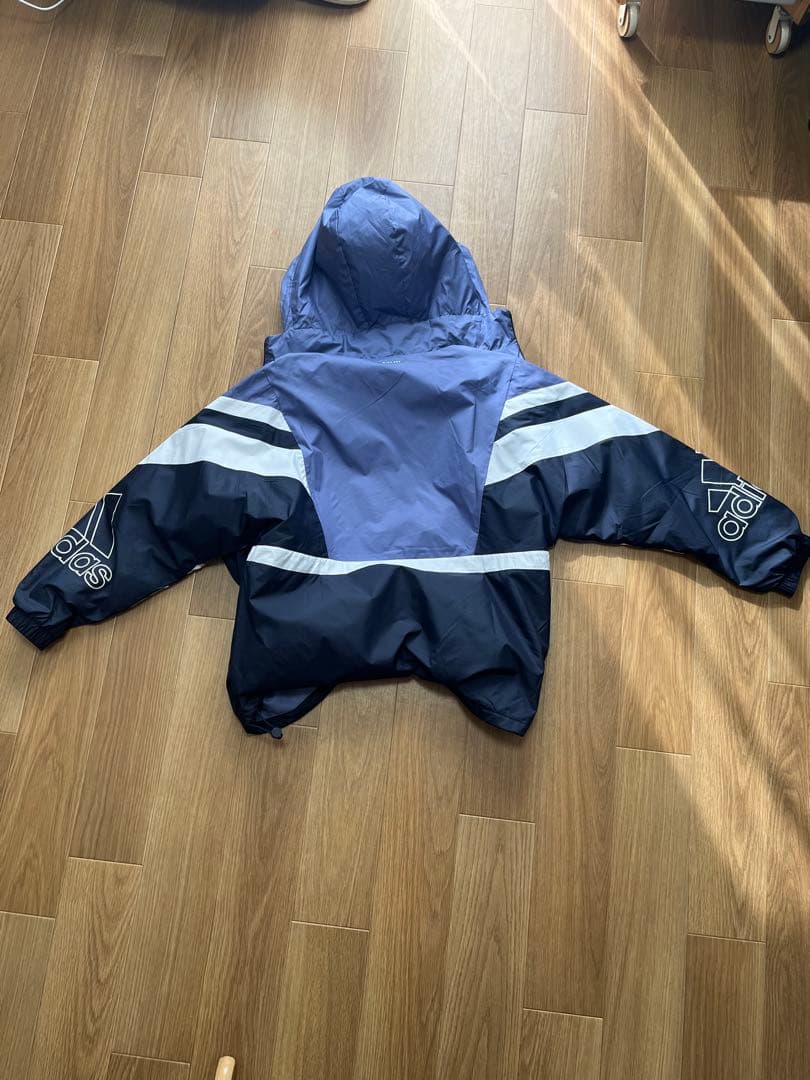 adidas ウィンドブレーカー 、ズボンセット　L 紫/黒(レディース)