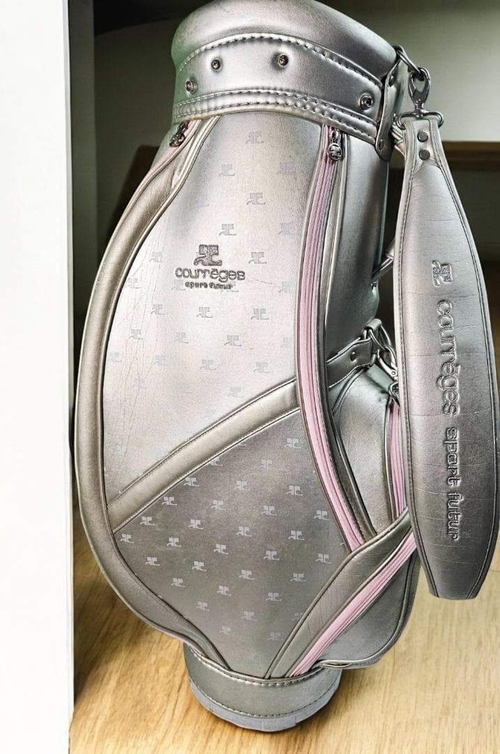 まむ送料無料/　COURREGES 軽量タイプ、ゴル シルバーｘPINK