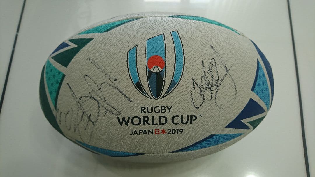 ラグビー オールブラックス ハンセンHC他選手12名 サインボール 5号球