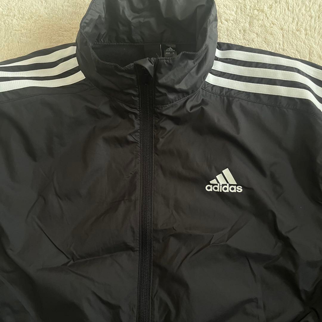 adidas ウインドブレーカー　上下セット　165 ブラック　アディダス