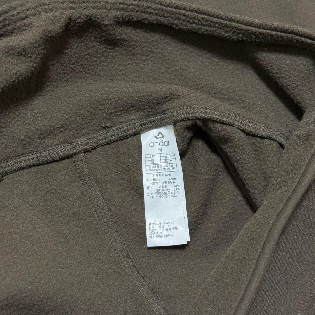 andar Airywin セミ裏起毛ワイドレギンス M