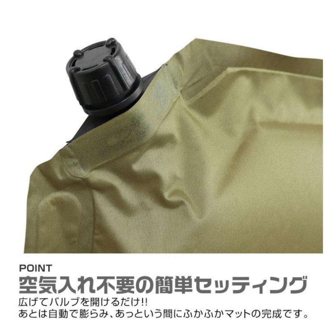 【新品未使用】インフレーターマット　キャンプ 車中泊 厚さ10cm グリーン