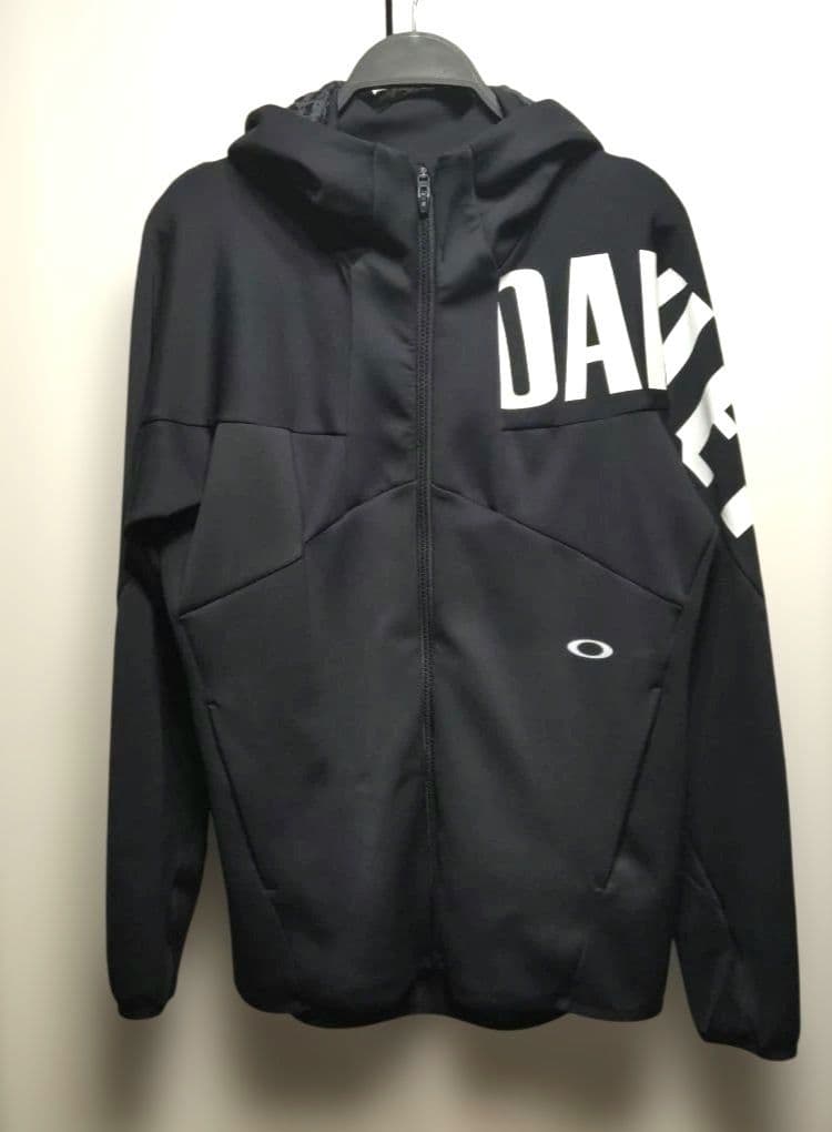 【美品】OAKLEY オークリー メンズ フルジップ パーカー ブラック M