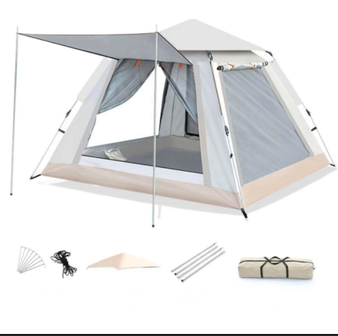 2023最新 テント ワンタッチ 4-6人用 UVカット キャンプ テントl75