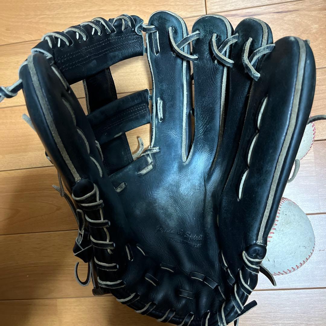 ゼット　プロステイタス　硬式　外野用グローブ　ブラック