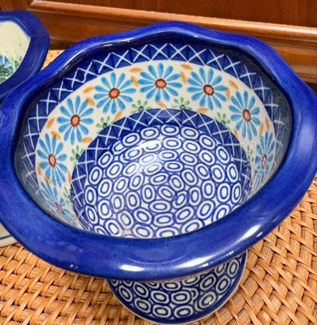 新品　ポーランド　ツェラミカ製　デザートカップ 3点　ポーリッシュポタリー　大