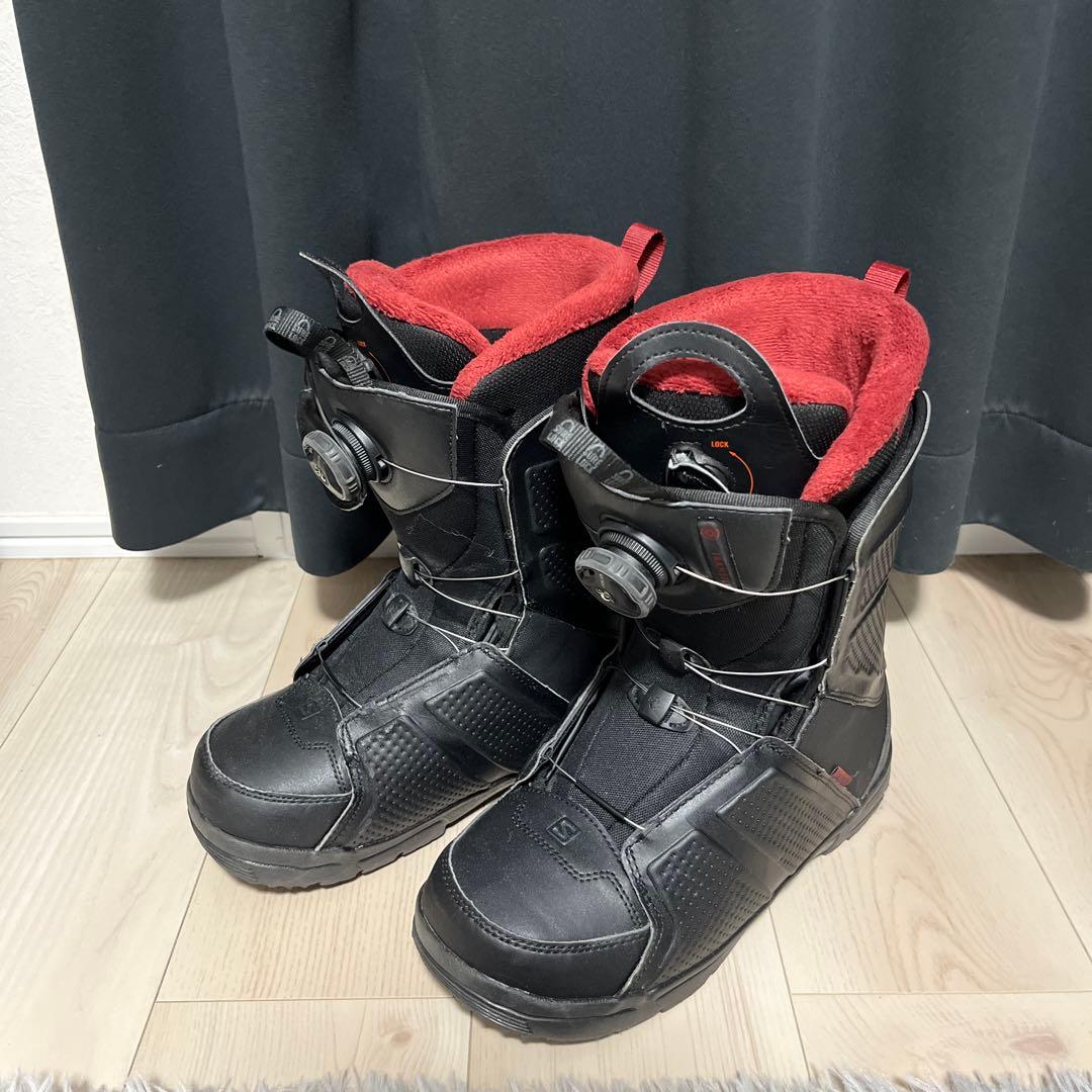 【極美品】SALOMON スノーブーツ 黒/赤 26.5cm