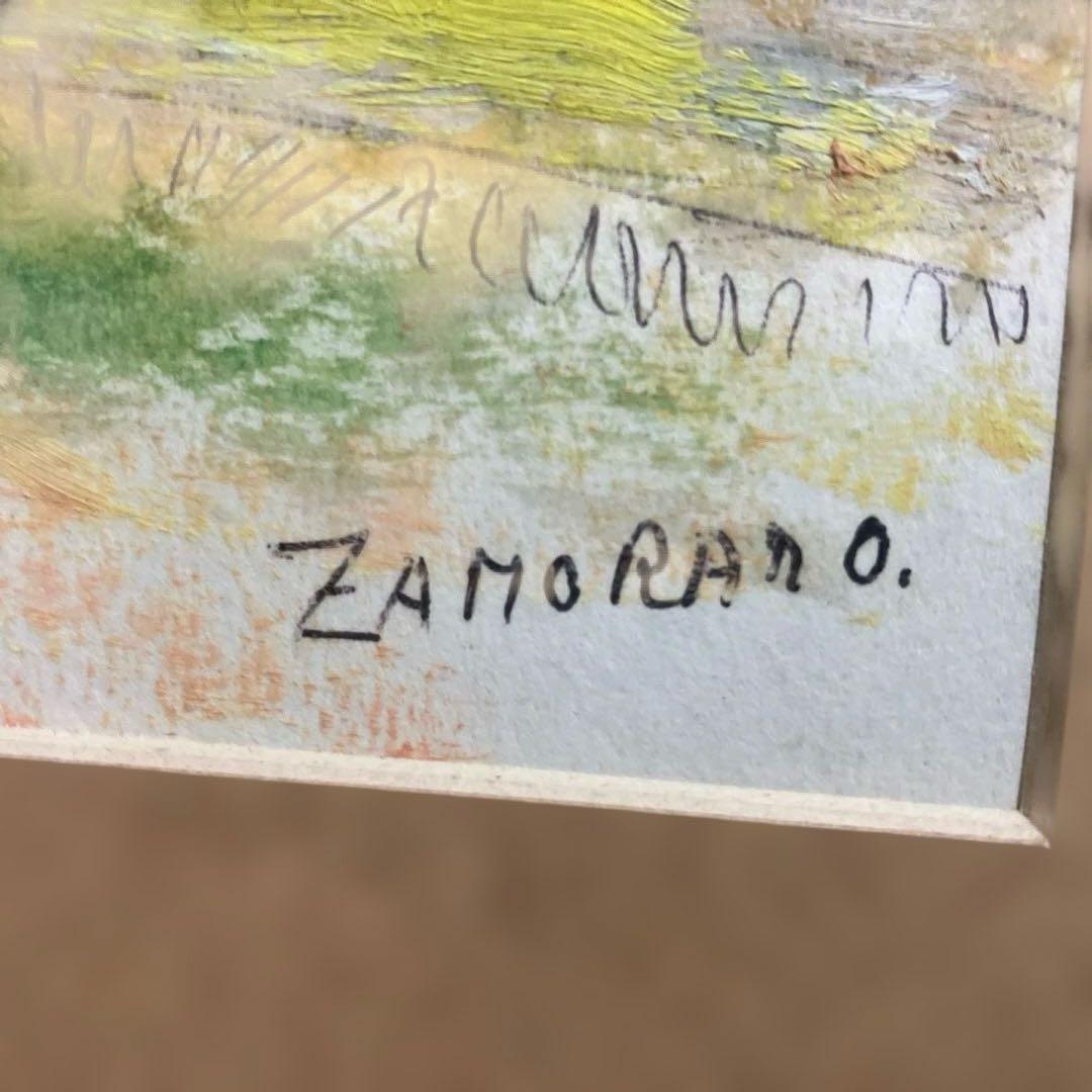ペドロ・ザモラノ　風景画サインありバルセロナ美術学校でピカソと親交
