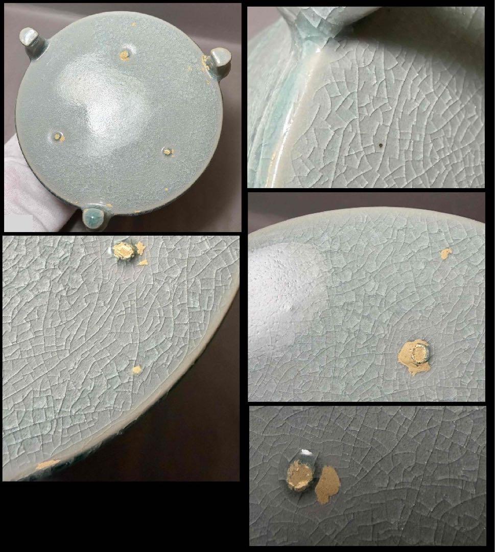 中国 筒形三つ足炉　u6260317