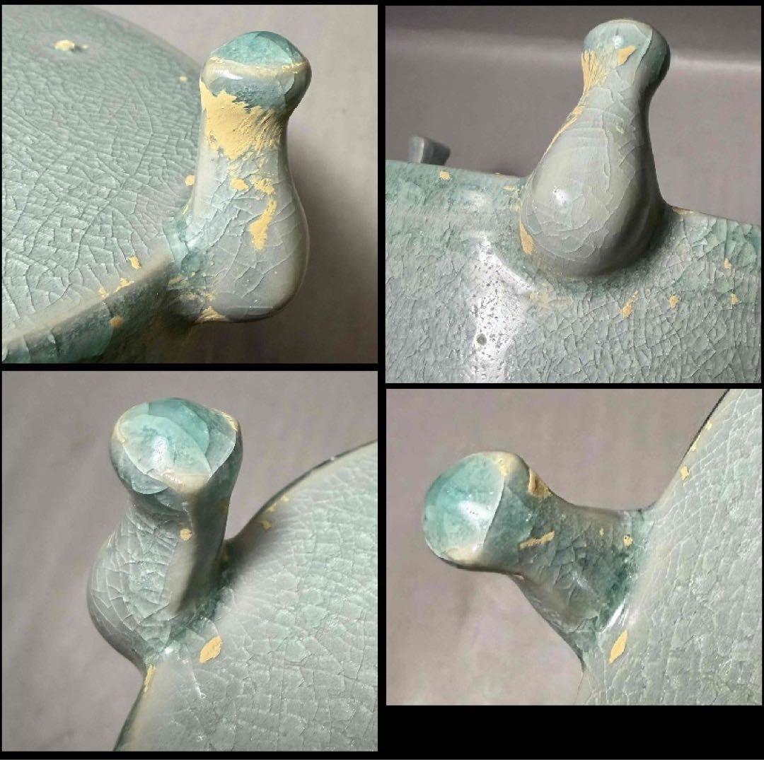 中国 筒形三つ足炉　u6260317