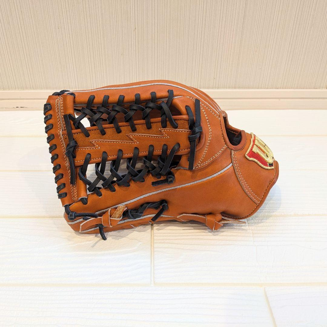 【美品】Wilson ウィルソン 左用 外野用 軟式グローブ ブラウン