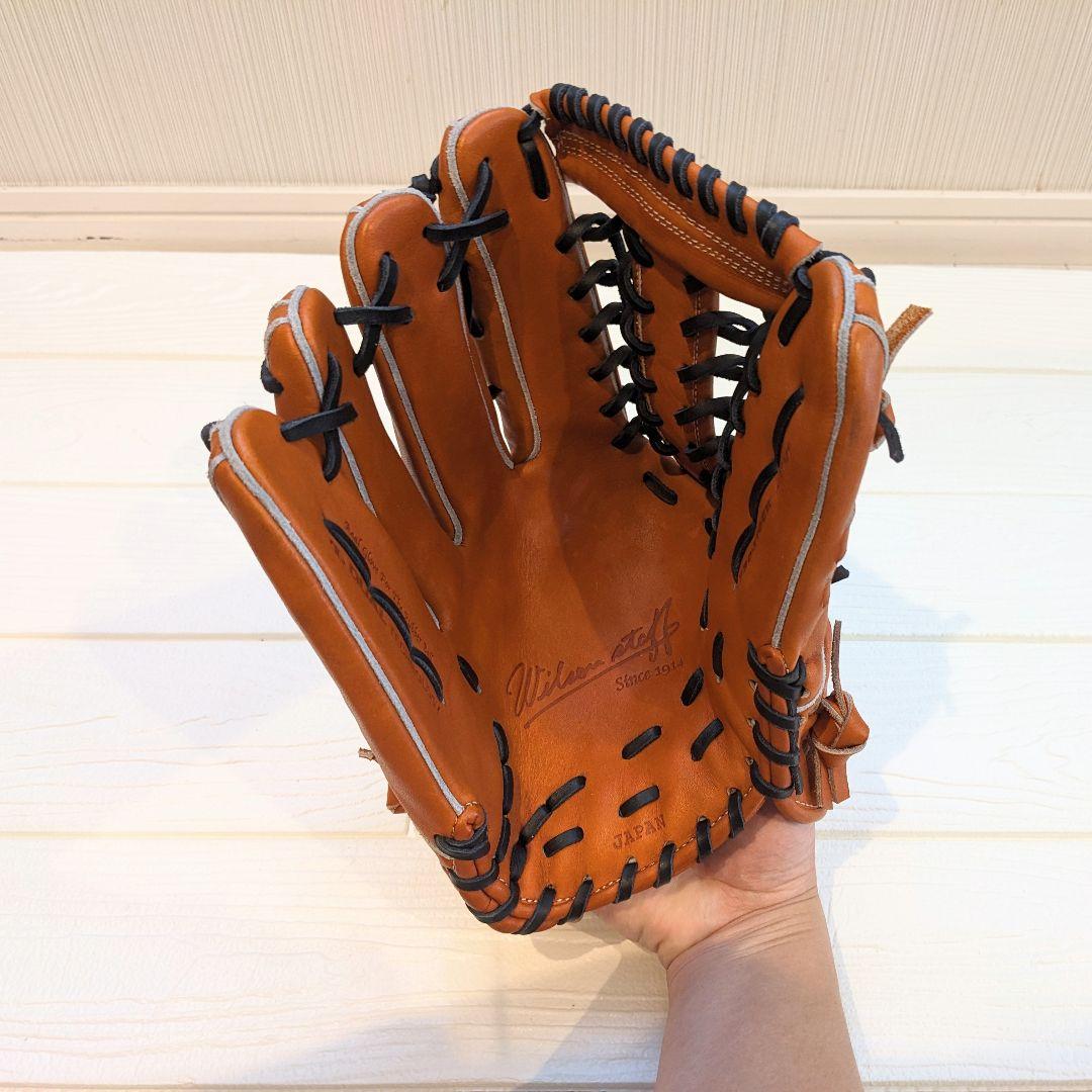 【美品】Wilson ウィルソン 左用 外野用 軟式グローブ ブラウン