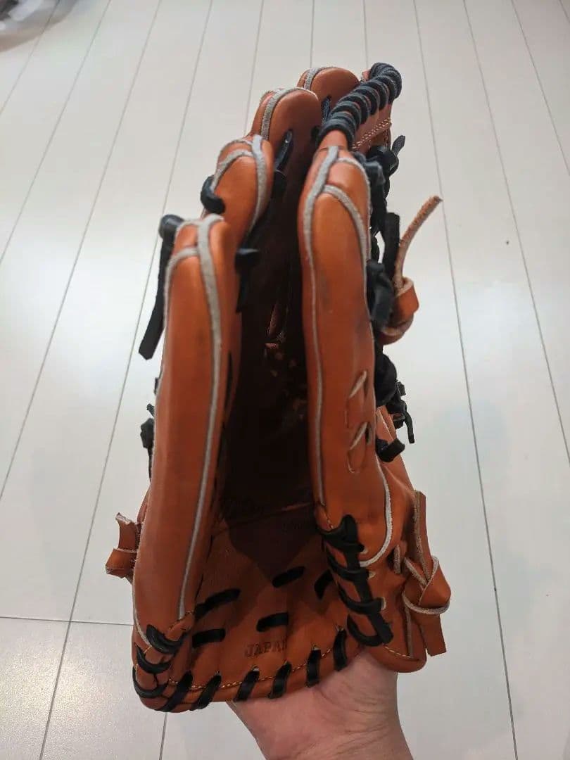 【美品】Wilson ウィルソン 左用 外野用 軟式グローブ ブラウン