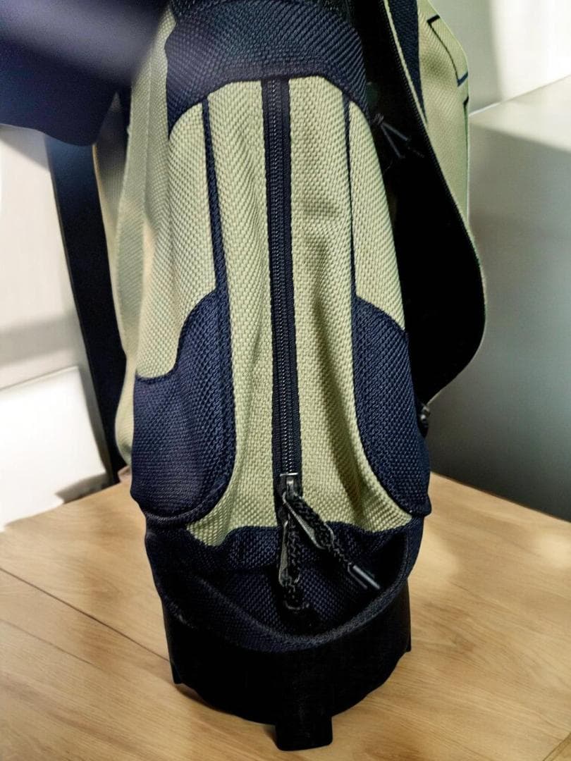 送料無料/美品　adidas 高級スタンド式キャディバッグ /ベージュｘNAVY